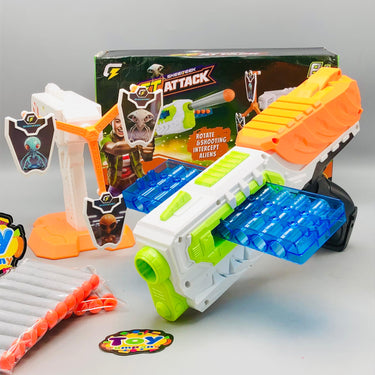 Manual Super Shoot Soft Bullet Gun With Rotating Target